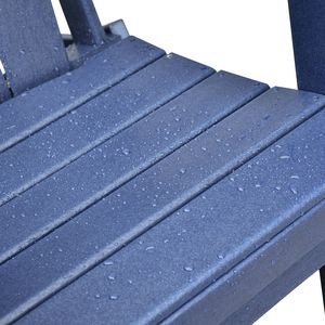 Chaise Adirondack bleu marine pour usage extérieur et intérieur Chaise de foyer pliante en HDPE tout temps pour patio, pelouse, terrasse, jardin, arrière-cour - Product Image 5