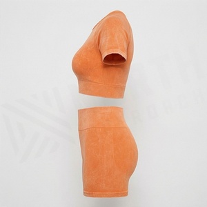 Conjunto de 2 Piezas de Alta Calidad para Mujer, Estilo Formal, Sólido, por Encima de la Rodilla, Camiseta de Manga Corta y Pantalones Cortos - Product Image 3