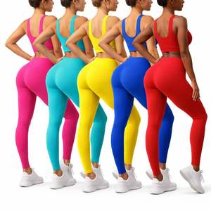 Conjunto de Leggings sin Costuras Personalizados, Fabricante Mayorista de Marca Privada OEM, Ropa Deportiva de Cintura Alta para Gimnasio, Yoga y Fitness - Product Image 1