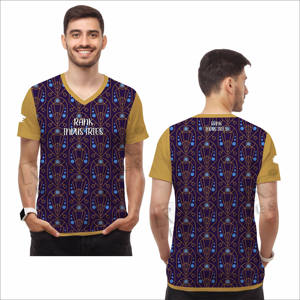 เสื้อยืดผู้ชายทรงหลวมใส่สบายสำหรับฤดูร้อน พิมพ์โลโก้ตามสั่ง MOQ ต่ำ สไตล์โดดเด่น ผ้าฝ้าย 100% คุณภาพสูง - Product Image 4