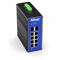 Commutateur PoE industriel 8 ports Gigabit Ethernet 2 ports SFP Gigabit Uplink Console Rail DIN Commutateur réseau IEEE802.3at 240W