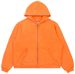 Sudadera con capucha informal de algodón French Terry para hombre, suave, cálida, de manga larga, cómoda, gruesa, para uso diario, exterior, invierno, con cremallera, lisa. - Product Image 1