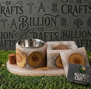 Boîte de rangement en bois naturel et résine époxy pour Oud, avec brûleur d'encens Bakhoor, artisanale, cadeau pour le Ramadan et l'Aïd, décoration islamique pour la maison - Product Image 2