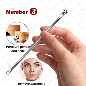 ชุดเครื่องมือสกัดสิว 5 ชิ้น ระดับมืออาชีพ ทำจากสแตนเลส สำหรับกำจัดสิวเสี้ยน ดูแลผิวหน้า - Product Image 2
