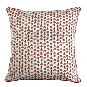 Fabricrush nouveau coton rouge vermillon housses de coussin pour oreillers de canapé décoratifs pour salon Chic Boho mignon extérieur - Product Image 1