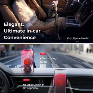 LISEN 2025新しいカップホルダー電話マウント調整可能車トラック携帯電話ホルダーアクセサリーiPhone Samsung Google All Phonesに対応 - Product Image 5