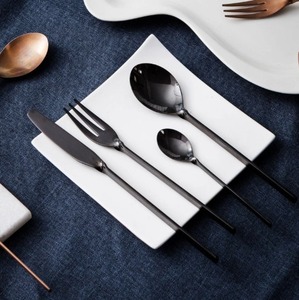 Ensemble de couverts minimalistes en acier inoxydable poli miroir, fourchette, couteau, cuillère, compatible lave-vaisselle, pour mariage - Product Image 5