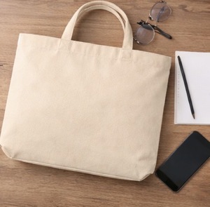 High Quality Custom Color Logo Printed Gusseted Cotton Shopping <b>Bags</b> 100% Cotton Shoulder Handle Gusseted <b>Bag</b> - Product Image 6