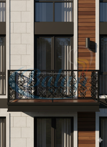 Balustre en fonte décoratif moderne pour balcon, rampes d'escalier, design sans cadre, résistant à la rouille, fabricant OEM W... - Product Image 4