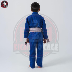 Trajes de Karate para Niños, Color Azul Sólido, Duraderos, de Buena Calidad, Nueva Llegada, Personalizables, Precio al por Mayor - Product Image 3