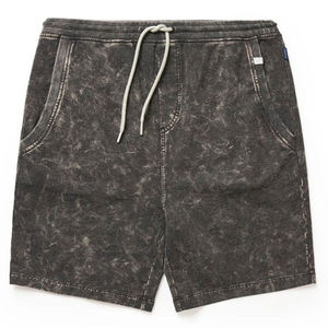 Acid Wash Vintage Eco-Friendly 100% Cotton Men's Workout Shorts Wholesale Custom Fleece <b>Elastic</b> Waist Sweat Shorts Manufacturer - Product Image 6