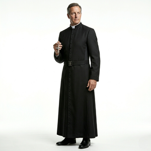 Robe de Prêtre Brodé Personnalisé en Gros – Vêtement Liturgique de Clergé Haut de Gamme – Tenue Religieuse d'Église – Robes de Clergé - Product Image 6