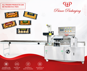 Horizontal Automatic High-Speed Wrapping <b>Machine</b> for Food Packaging Paper & Plastic Materials <b>Dumplings</b>/Steamed Buns/Frozen Food - Product Image 1