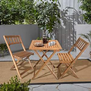 ชุดโต๊ะกาแฟบิสโทร3ชิ้นโต๊ะพับได้สำหรับรับประทานอาหารกลางแจ้งดีไซน์ทันสมัย2025 - Product Image 2