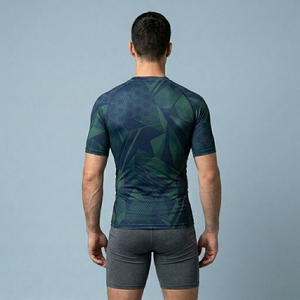Camiseta de Compresión Deportiva Personalizada para Hombre, Manga Corta, Ropa Deportiva Activa, Fitness, Atletismo, Running - Product Image 2