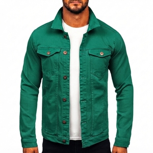 Men's Slim Fit Canvas Waterproof Hooded <b>Running</b> <b>Jacket</b> Solid Color Turn-down Collar Casual Cotton Long Length Zipper Closure - Product Image 2