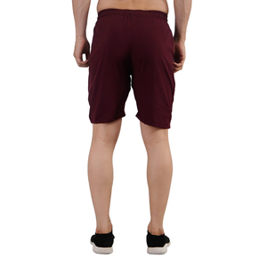 Pantalones cortos deportivos de color granate para hombre, tela ligera y transpirable para entrenamiento, gimnasio, correr y actividades al aire libre - Product Image 3