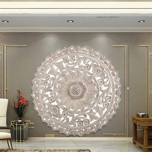 Calcomanía Decorativa de Pared con Mandala Floral Tradicional en MDF, Diseño Artístico Indio para Apartamentos, Oficinas, Espacios Habitables, Ocasiones de Cumpleaños y Diwali - Product Image 2