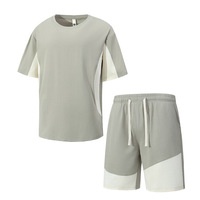 Ensemble de T-shirts d'été streetwear LAYENNE en gros, confortable, avec coutures colorées, de haute qualité, pour hommes, idéal pour le sport