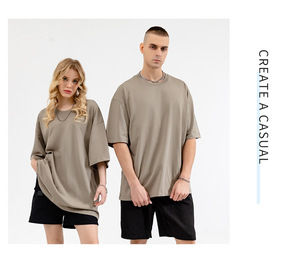 เสื้อยืดโอเวอร์ไซส์ผู้ชาย แขนสั้น พิมพ์ลายสตรีทแวร์ ผ้าคอตตอน 100% หนัก 230 กรัม ซักแล้ว ไซส์ใหญ่พิเศษ 5XL สไตล์อเมริกัน ขายส่ง - Product Image 2