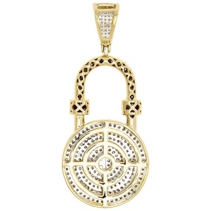 Pendentif Moissanite Vintage Premium, Diamant Jaune Massif, Bijoux Hip Hop pour Mariages, Fêtes et Cadeaux à Prix de Gros - Product Image 4