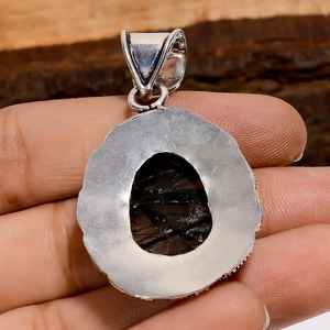 Pendentif en quartz rutile vert fait main, argent sterling 925, style bohème, bijou en pierre précieuse, cristal de guérison, cadeau pour elle - Product Image 4