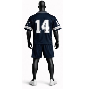 Ensemble de maillot et short de football américain personnalisé, uniforme sportif respirant, vêtements d'équipe personnalisés pour les entraînements et les matchs - Product Image 3