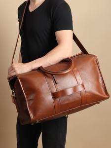 Personalized Vintage Genuine Leather Duffle <b>Bags</b> Large Travel Men's Weekender <b>Bag</b> <b>Overnight</b> Gym <b>Bag</b> Durable Use - Product Image 2