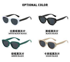 Gafas de Sol Polarizadas con Marco Ovalado Retro Estilo Ojo de Gato, Tendencia Nueva Y2K TR90, Gafas de Moda Retro Chinas para Hombre y Mujer - Product Image 4