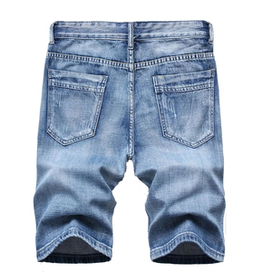 Nouvelle Arrivée OEM Shorts en Jean d'Été pour Hommes avec Design Unique Chrome Heart Style Urbain Respirant avec Fermeture Éclair - Product Image 2