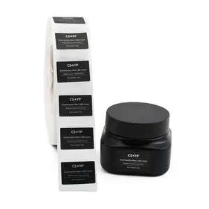สติกเกอร์ติดขวดเครื่องสำอางแบบม้วน พิมพ์ลายตามสั่ง สีเงินด้าน กันน้ำ กันน้ำมัน ติดเองได้ สำหรับบรรจุภัณฑ์ผลิตภัณฑ์ดูแลผิว ปั๊มทอง - Product Image 1