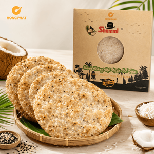 Papel de Arroz con Leche de Coco y Sésamo Shammi 500g Vegano Sin Gluten Halal - Product Image 4