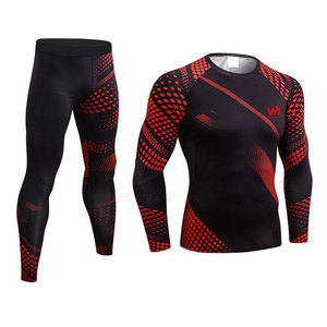 Combinaisons de compression pour hommes en matériau durable sur mesure, vêtements de sport pour la salle de sport et l'entraînement - Product Image 1