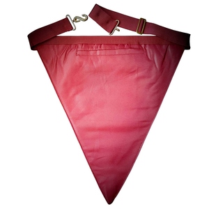 Delantal de Oficiales y Ex Maestros Masónicos Reales y Selectos, Color Granate, Regalia Masónica, Ropa Ceremonial para el Consejo - Product Image 5
