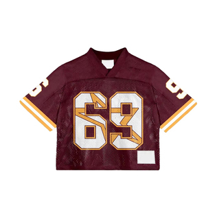 Maillot de football vintage de qualité supérieure, coupe ample, en maille sublimée par transfert thermique, respirant et anti-humidité - Product Image 1