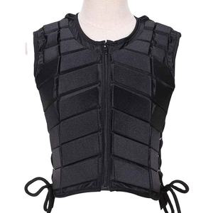 Unisex Equestrian Safety Vest Sleeveless Black Neoprene With Pockets Zipper Closure Breathable Mesh Design - Product Image 4