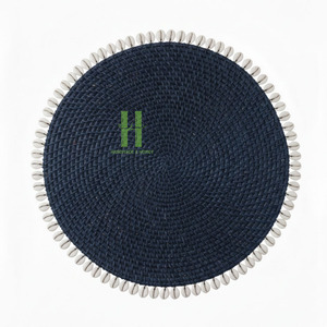 New Arrival Hot Trend Rattan Charger <b>Plates</b> Boho Rattan Placemat OEM Hot Sale Placemat Wicker Charger <b>Plate</b> Rattan 2026 - Product Image 3