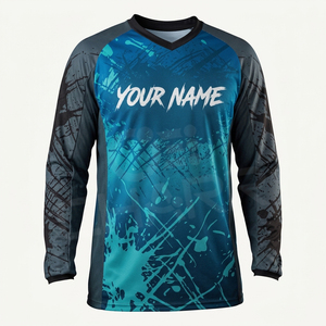 เสื้อเจอร์ซีย์จักรยานเสือภูเขาแบบสั่งทำพิเศษ ปี 2026 แบบพิมพ์ลายเต็มตัว ระบายอากาศ แห้งเร็ว แขนยาว ผู้ผลิต OEM - Product Image 1