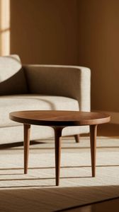 Modern Design Living Room <b>Small</b> Round Wooden Coffee Tea <b>Table</b> Home <b>Storage</b> Organization Top Quality - Product Image 4