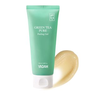 Gel exfoliant pour le visage au thé vert YADAH, pH 5,5, gel nettoyant exfoliant 100 ml pour les soins quotidiens de la peau, fabriqué en Corée - Product Image 1