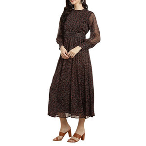 Women Printed Frock Fashion Wear <b>Dress</b> Beautiful Floral Print Soft Breathable Fabric Comfortable Long Frock - Product Image 3