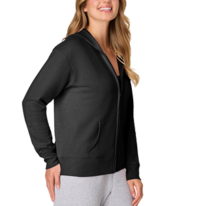 Sweat à capuche zippé personnalisé OEM pour femme, avec logo sur mesure, nouvelle collection, style Hip Hop, fermeture éclair pour l'hiver, sweat-shirt uni teint - Product Image 4