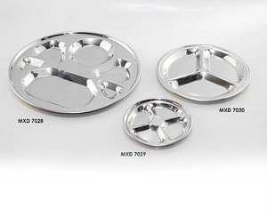 Bandeja de Servir para Camping de Acero Inoxidable Bold Blossom, Forma Rectangular, Acabado Pulido, 4/5/6 Compartimentos, Ecológica y Duradera - Product Image 1