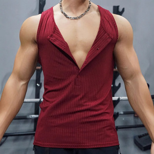 Débardeur tricoté rayé pour homme, col en V, décontracté, style muscle - Product Image 4