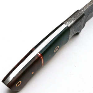 Cuchillo Skinner de Acero de Damasco de Lujo Hecho a Mano, Hoja de Punta Caída, Mango de Madera de Palisandro, Cuchillo de Caza EDC para Exteriores, OEM, 300g - Product Image 2