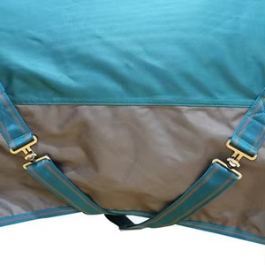 Couverture d'hiver imperméable et respirante pour chevaux, vente en gros, couverture d'extérieur chaude bleue pour chevaux, couverture d'intérieur pour chevaux - Product Image 3