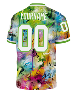 High Quality Men's Sublimation Print Natural Texture American Football Jersey Solid Pattern Cheap Price Soft Knitted Mesh Fabric - Product Image 3