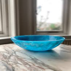 จานเสิร์ฟเรซิน cloudberry ชามไล่ระดับสีฟ้าดีไซน์ขอบลอยสำหรับการแสดงผักและผลไม้สดในการรับประทานอาหารที่ทันสมัย - Product Image 2