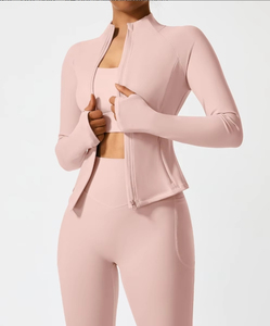 Combinaison de sport pour femme Edoor Wears, séchage rapide, en spandex/nylon, avec points contrastés, manches longues, une pièce - Product Image 1