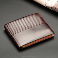 Dompet pendek kulit pria, bergaya Vintage Dompet pria pemegang kartu kredit uang tas uang